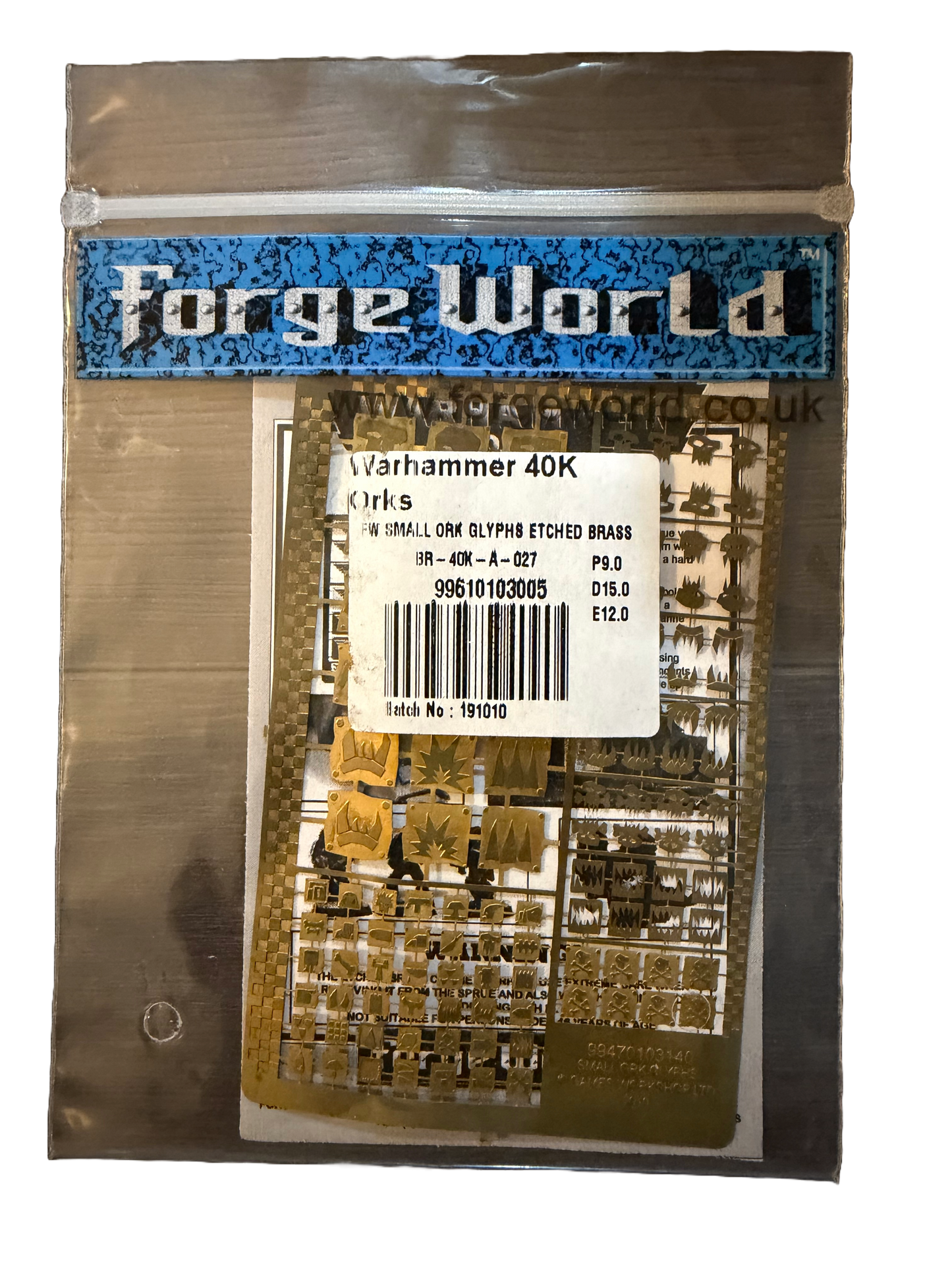 Warhammer 40K Forge World Ork Glyphs Etched Brass