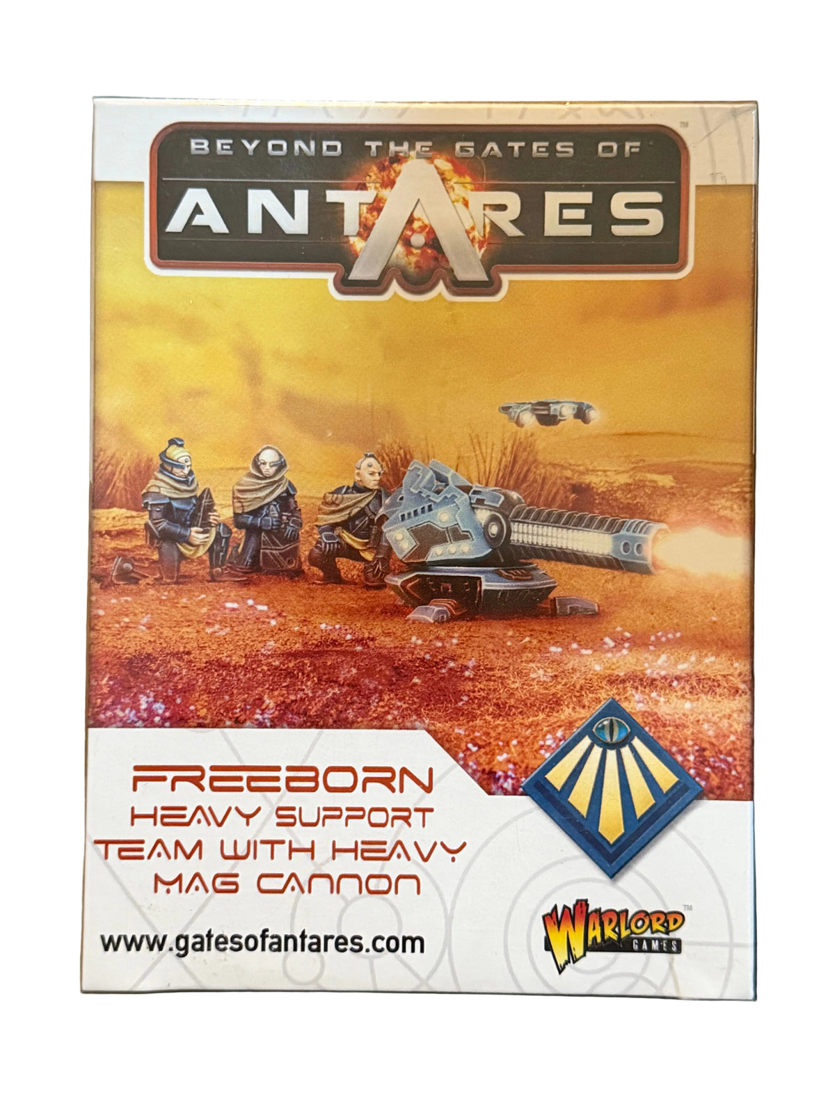 Warlord Games Beyond the Gates of Antares Freeborn Heavy Support Team with Heavy Mag Cannon