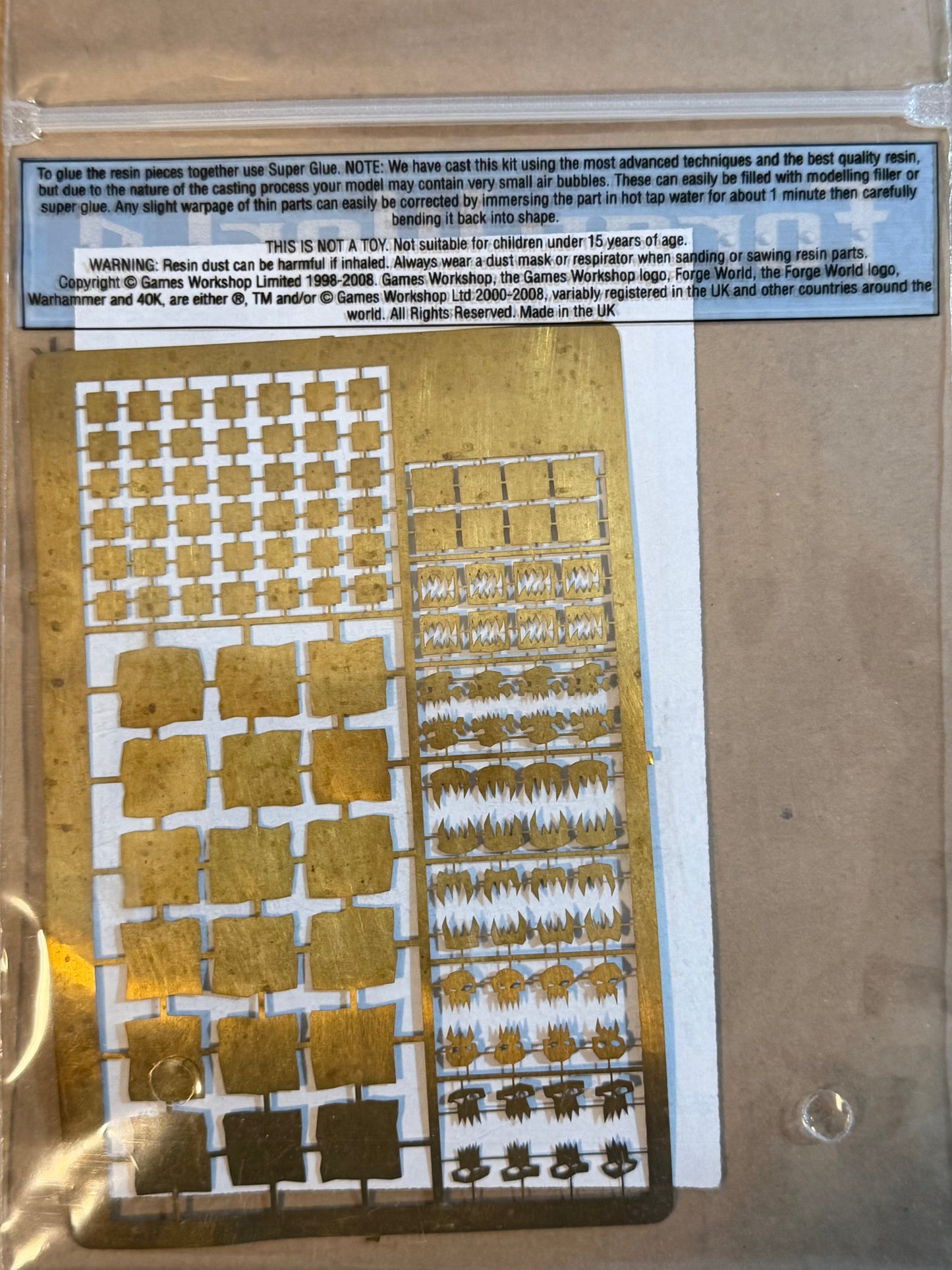 Warhammer 40K Forge World Ork Glyphs Etched Brass