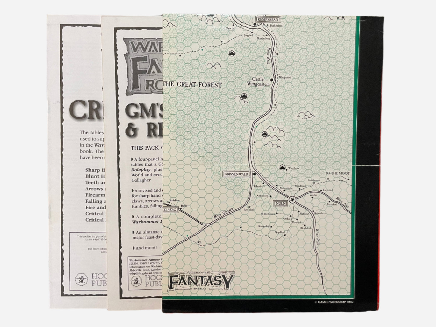 Warhammer Fantasy Role Play 1st Edition Core Rules Game Master Screen and Maps
