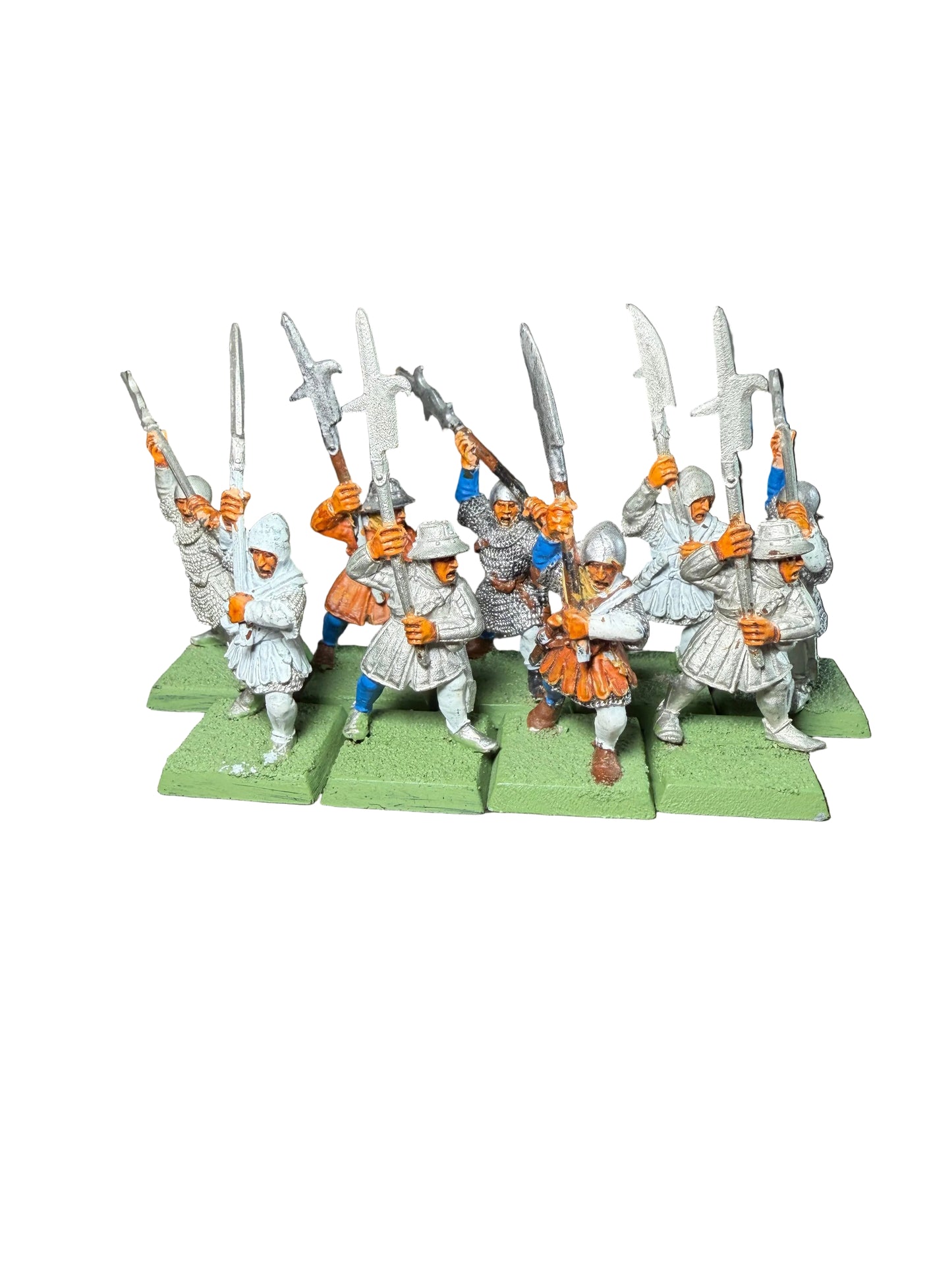 Warhammer Fantasy Old World Bretonnia Men at Arms Halberds with Command
