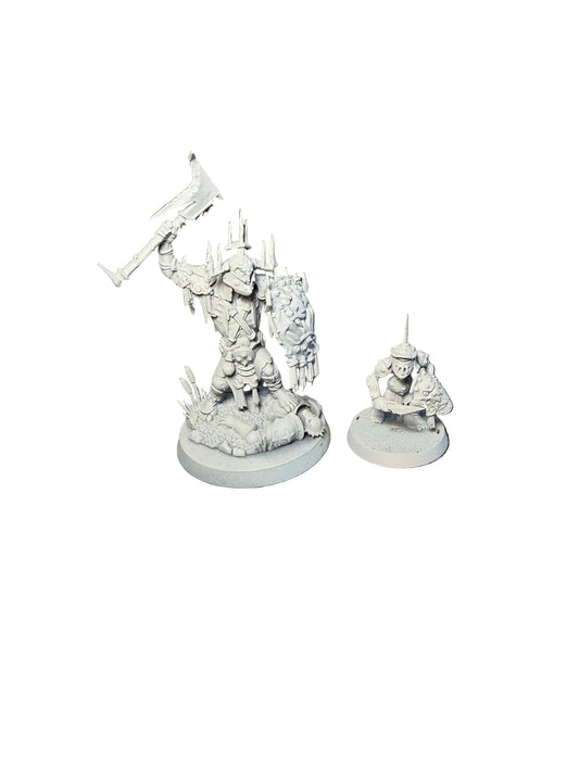 Warhammer Age of Sigmar Orruk Warclans Killaboss and Stab Grot